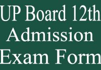 UP Board 12th Admission Exam Form Fill up 2024