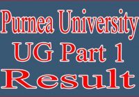 Purnea University Part 1 Result 2023