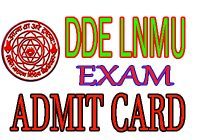 DDE LNMU Admit Card December 2021