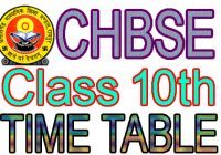 CGBSE 10th Time Table 2024
