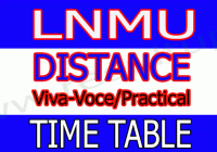 lnmu-Distance-Viva-voce-practical-time table