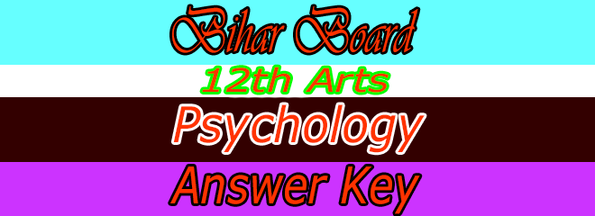 bihar board 12th psychology answer