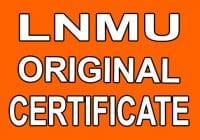 LNMU Original Certificate Form Online