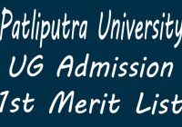 Patliputra University Merit List 2023