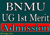 BNMU UG 1st Merit List 2022