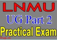 LNMU Part 2 Practical Exam Date 2023