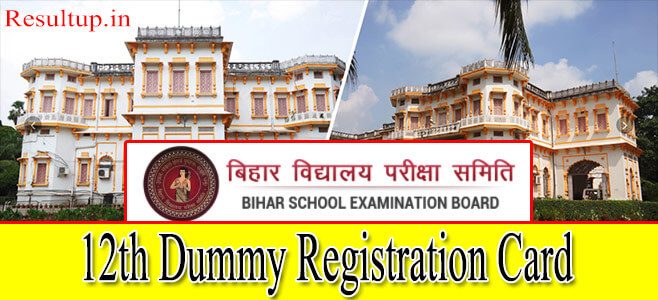 Bihar Board 11th Inter Dummy Registration Card 2024