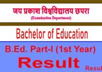 JP University BEd 1st Year Result 2023