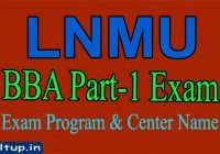 LNMU BBA Part 1 Exam 2020