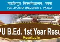 Patliputra University BEd 1st Year Result 2022