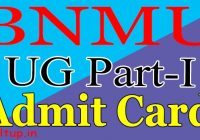 BNMU Part 1 Admit Card 2022