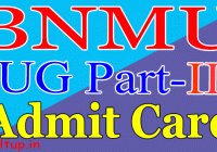 BNMU Part 2 Admit Card 2023