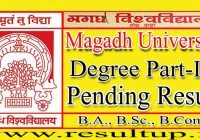 MAgadh University Part 3 Pending Result 2023