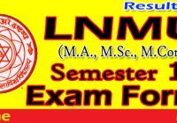 LNMU PG 1st Semester Exam Form 2024
