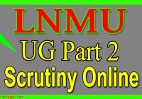 LNMU Part 2 Scrutiny Form 2023