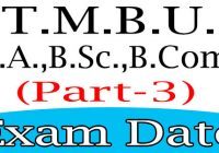 TMBU Part 3 Exam Date 2023 Routine