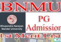 BNMU PG 1st Merit List 2023