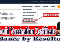 Covid Vaccination Certificate Download