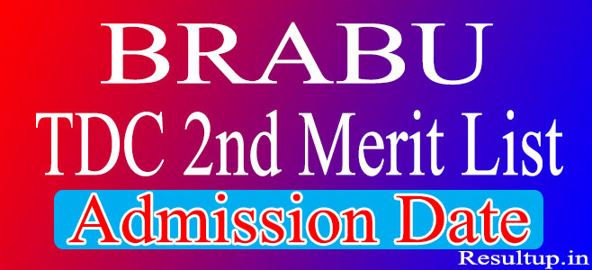 BRABU TDC 2nd Merit List 2023-26
