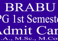BRABU PG 1st Semester Admit Card 2023