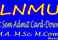 LNMU PG 1st Semester Admit Card 2023