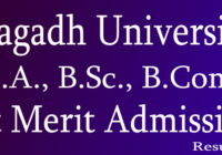 Magadh University UG 1st Merit List 2021