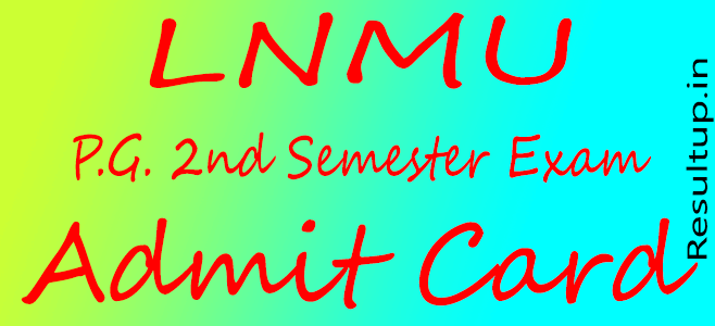 LNMU PG 2nd Semester Admit Card 2023