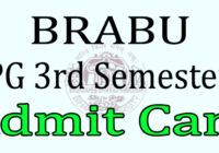 BRABU PG 3rd Semester Admit Card 2022
