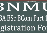 BNMU UG Part 1 Registration 2021-24