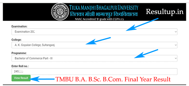 TMBU UG Final Year Result 2019-22
