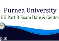 Purnea University Part 3 Exam Date 2022