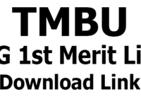 TMBU UG 1st Merit List 2023