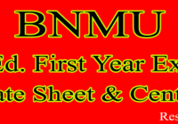 BNMU BEd 1st Year Exam Date 2022