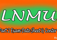 LNMU LLB PArt 2 Exam Date Sheet 2022