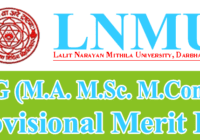 LNMU PG Provisional Merit List 2023