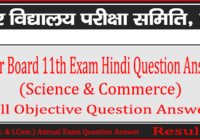 Bihar Board 11th Hindi Exam Question Answer 2023