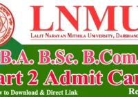 LNMU UG Part 2 Exam Admit Card 2023