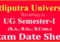 Patliputra University UG Semester-1 Exam Date 2023